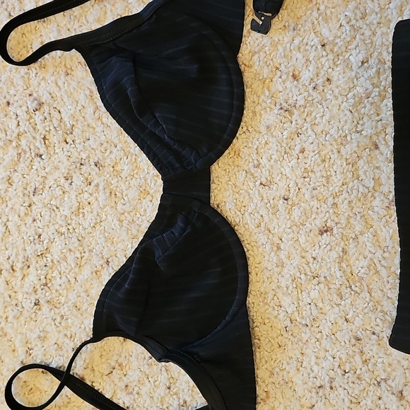 Fit System Ribbed Black High Rise Bikini - Picture 3 of 7